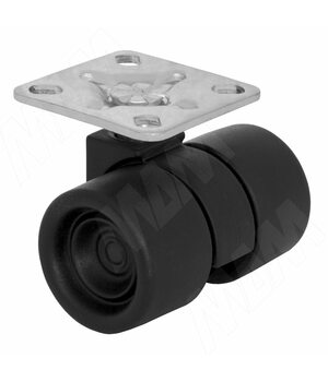 Опора двухколесная с площадкой, D38 мм, без стопора