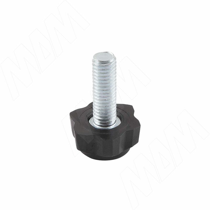 Ножка мебельная, М8 Х 25, черная