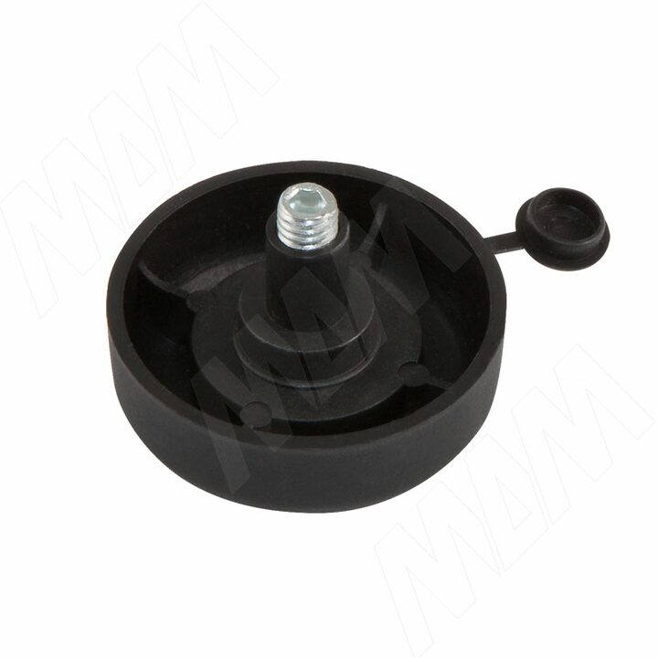 Ножка мебельная черная H=17мм, регулировка 21мм