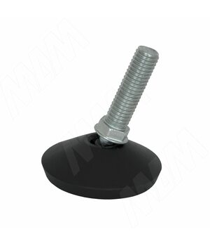 Ножка мебельная на подвижном шарнире черная, М10 Х 34