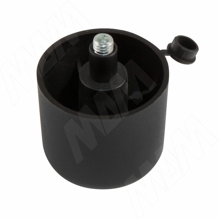 Ножка мебельная черная H=43мм, регулировка 18мм