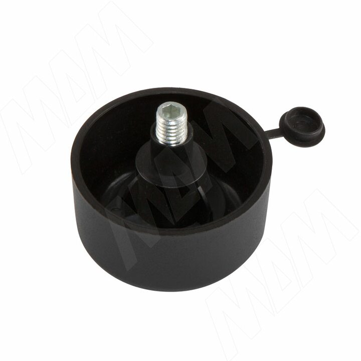 Ножка мебельная черная H=27мм, регулировка 21мм