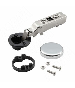 HARMONY 26 петля без амортизатора, накладная (90/105), для стекла 4-5 мм, стандартная, заглушка хром