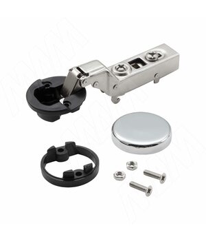 HARMONY 26 петля с амортизатором вкладная (90/105), для стекла 4-5 мм, стандартная, заглушка хром