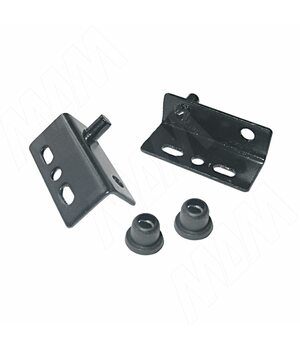 Компл. петель для двери из ДСП, черный