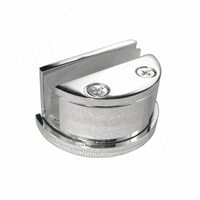 Компл. петель для стекл. двери, хром