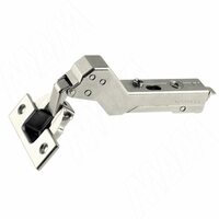 TIOMOS петля со встроенным амортизатором накладная (+45/110E) угловая, (45/9,5)