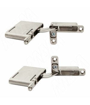 SECRET комплект скрытых петель (90/105) с обратной пружиной для открывания от нажатия на один фасад, никель