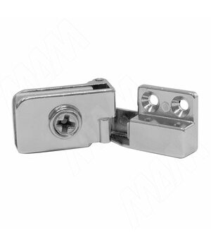 Компл. петель для стекл. двери, хром