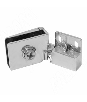 Компл. петель для стекл. двери, хром