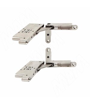 SECRET MAXI Комплект скрытых петель (90/105) с плавным закрыванием на один фасад, никель
