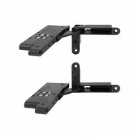 SECRET MAXI Комплект скрытых петель (90/105) с плавным закрыванием на один фасад, черный матовый