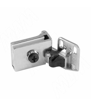 Компл. петель для стекл. двери, хром