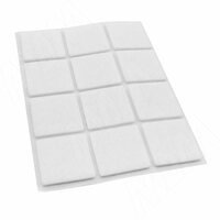 Подпятник самоклеящийся квадратный 40X40мм, белый, 12 шт.