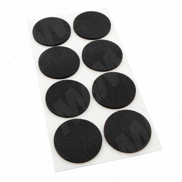 Подпятник самоклеящийся круглый D15, черный (30 шт.)
