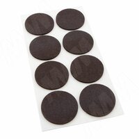 Подпятник самоклеящийся круглый D25, коричневый (24 шт.)