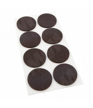 Подпятник самоклеящийся круглый D25, коричневый (24 шт.)