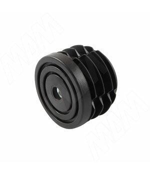 Подпятник для круглой трубы D50 мм, с резьбой М8, черный