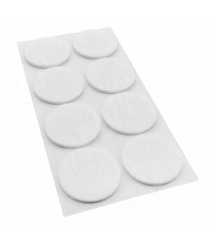 Подпятник самоклеящийся круглый D25, белый (24 шт.)