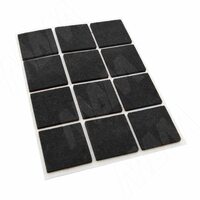 Подпятник самоклеящийся квадратный 20X20мм, черный, 40 шт.