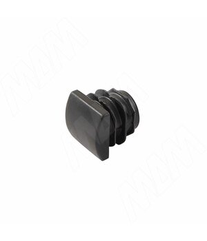 Заглушка /подпятник с полусферической шляпкой, для квадратной трубы 25x25 мм, черный