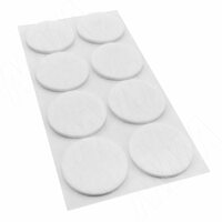 Подпятник самоклеящийся круглый D35, белый (8 шт.)