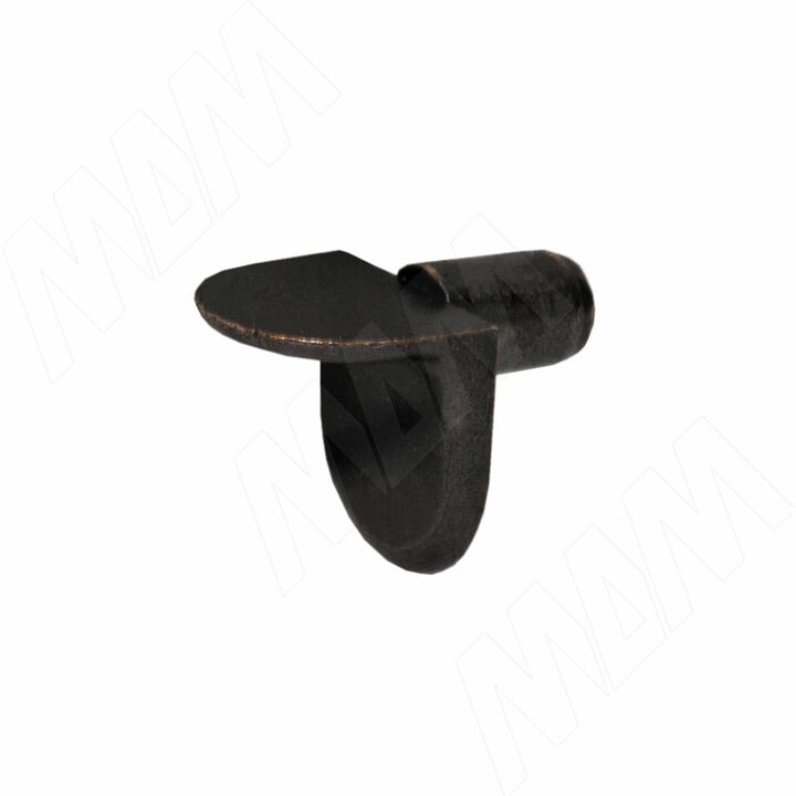 Полкодержатель с дополнительным упором для деревянных полок, бронза