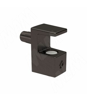 GRACE Полкодержатель для стеклянных полок толщиной 5-6 мм, со штоком 5 мм, черный никель