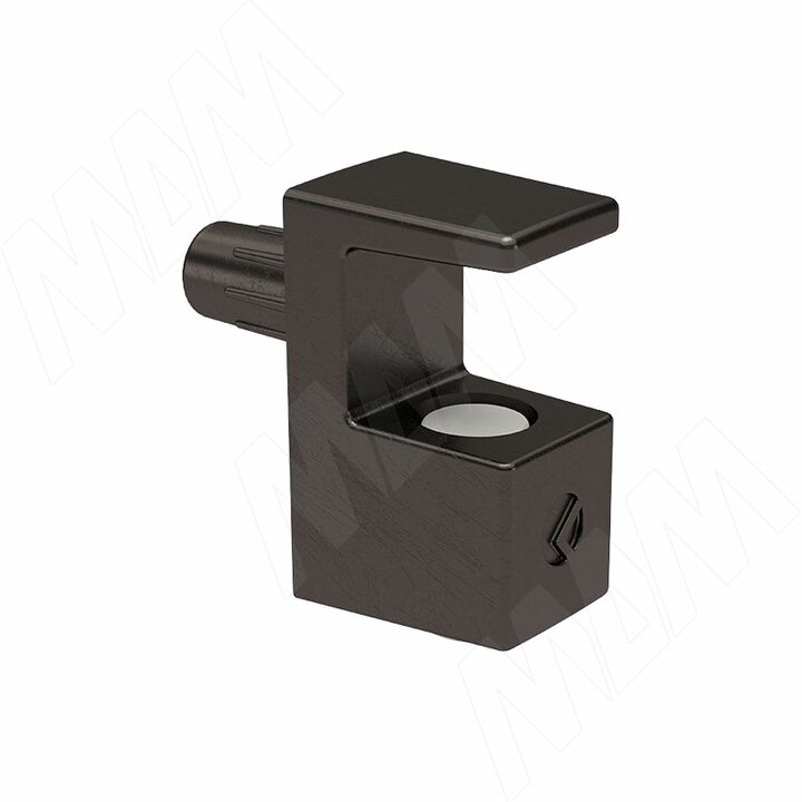 GRACE Полкодержатель для стеклянных полок толщиной 5-6 мм, со штоком 5 мм, черный никель