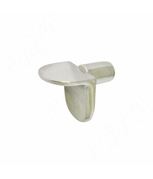 Полкодержатель с дополнительным упором для деревянных полок, никель