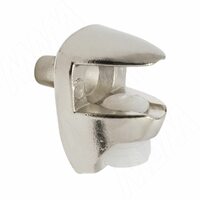 Полкодержатель для стеклянных полок толщиной 5-6 мм, со штоком, никель