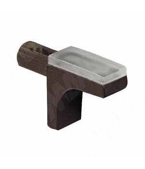 K-LINE Полкодержатель с дополнительным упором для стеклянных полок без фиксации, бронза