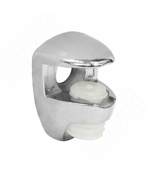 Полкодержатель для стеклянных полок толщиной 5-6 мм, под саморез, хром