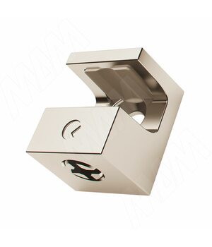 KRISTAL Полкодержатель для стеклянных полок толщиной 5-6 мм, под саморез, никель