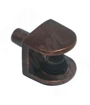 Полкодержатель для стеклянных полок толщиной 5-8 мм, со штоком, бронза