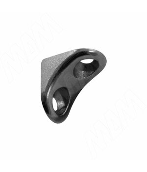 Полкодержатель для деревянных полок с фиксацией, с двумя отверстиями под саморез, черный никель