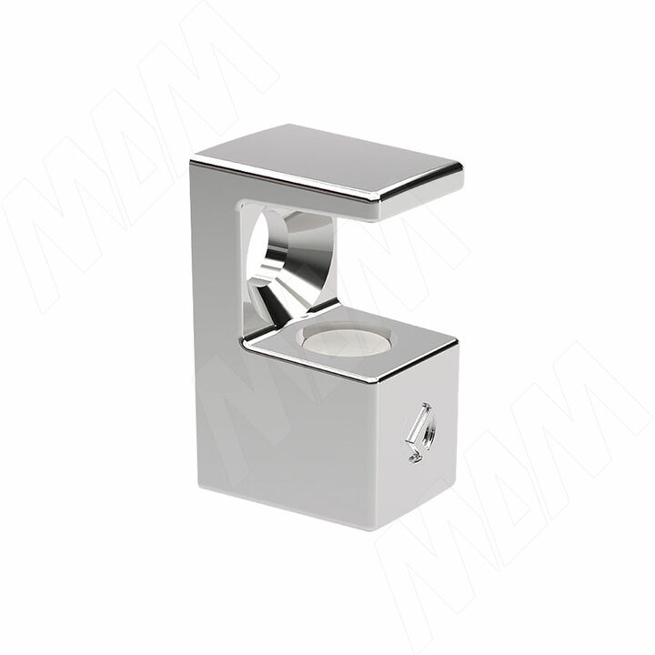 GRACE Полкодержатель для стеклянных полок толщиной 5-6 мм, под саморез, хром