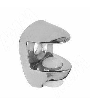 Полкодержатель для стеклянных полок толщиной 8-10 мм, под саморез, хром