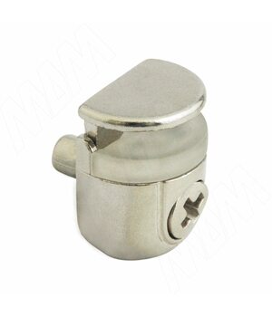 PEKI Полкодержатель с фиксатором для стеклянных полок толщиной 4-10 мм, никель