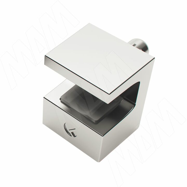 KRISTAL Полкодержатель для стеклянных полок толщиной 5-6 мм, со штоком, хром