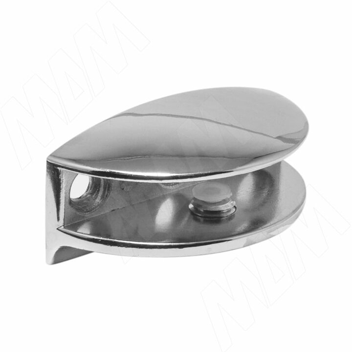 Полкодержатель для стеклянных полок толщиной 8-10 мм, хром