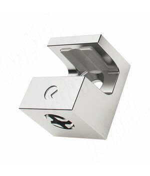 KRISTAL Полкодержатель для стеклянных полок толщиной 8 мм, под саморез, хром