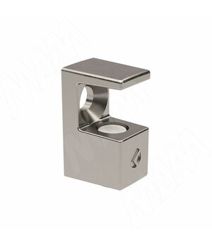 GRACE Полкодержатель для стеклянных полок толщиной 5-6 мм, под саморез, никель