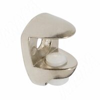 Полкодержатель для стеклянных полок толщиной 8-10 мм, под саморез, никель