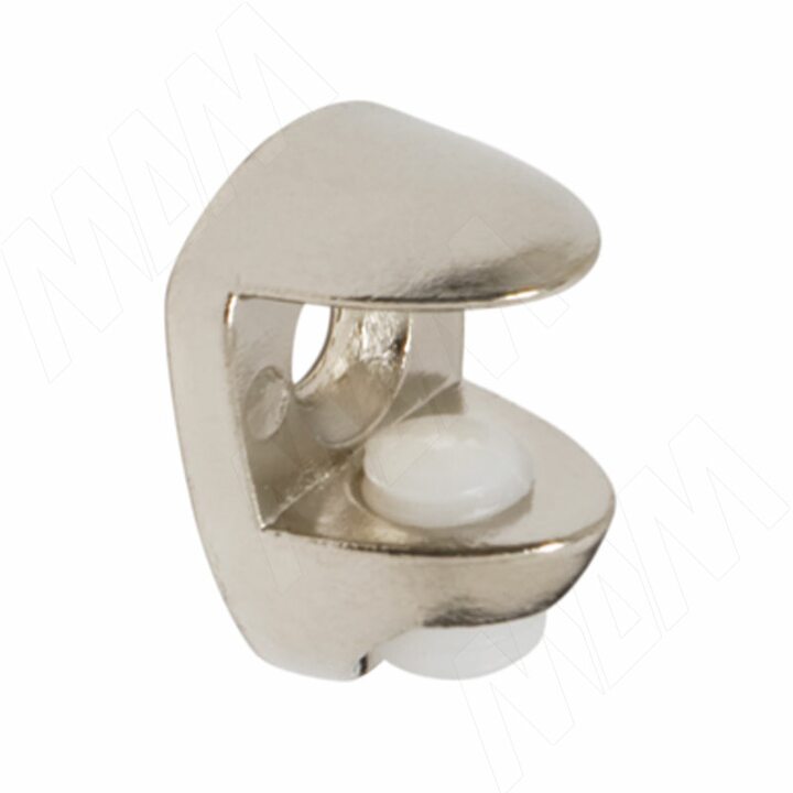 Полкодержатель для стеклянных полок толщиной 8-10 мм, под саморез, никель