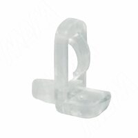 Полкодержатель для стеклянных полок с фиксацией, прозрачный