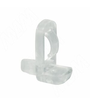 Полкодержатель для стеклянных полок с фиксацией, прозрачный