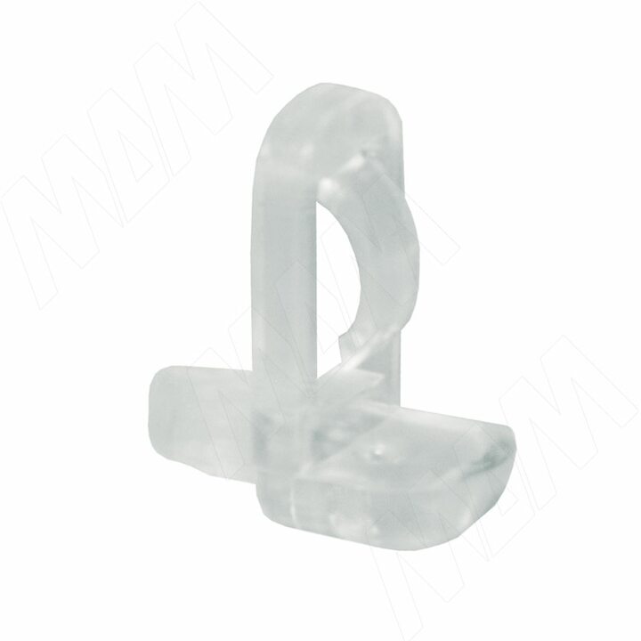 Полкодержатель для стеклянных полок с фиксацией, прозрачный