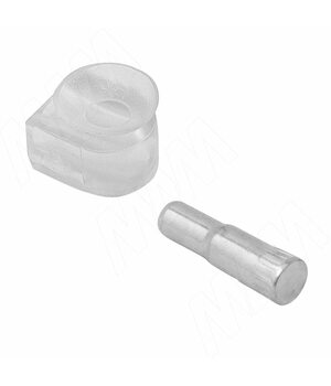 Полкодержатель для стеклянных полок, прозрачный