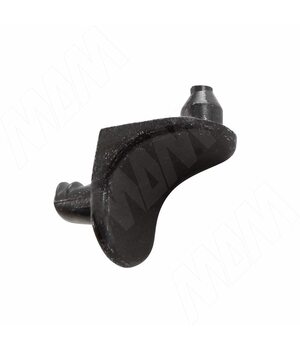 Полкодержатель для деревянных полок с фиксацией, черный цинк